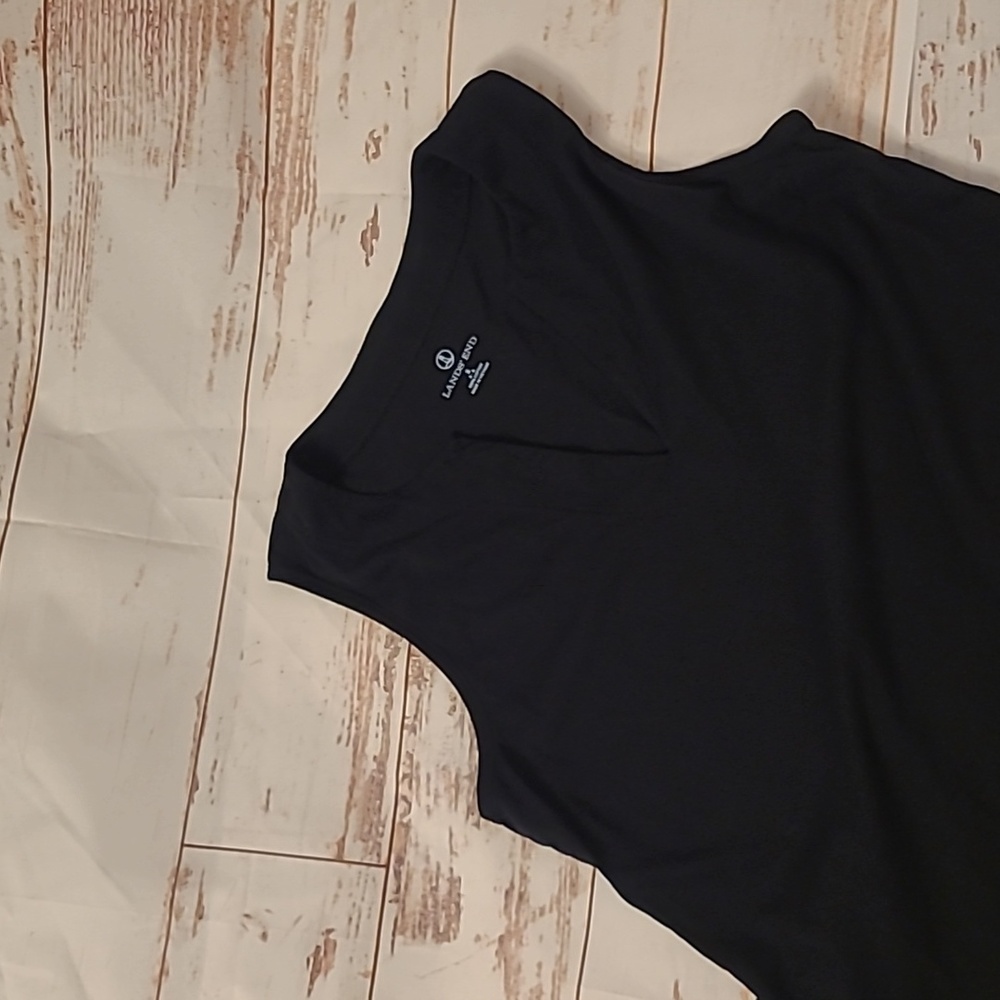 Land's End .. S (6-8) Sleeveless Black Dress .. Black‎ .. with POCKETS !!!